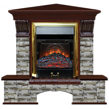 Бостон К Алтай угловой (красное дерево)+Majestic Brass