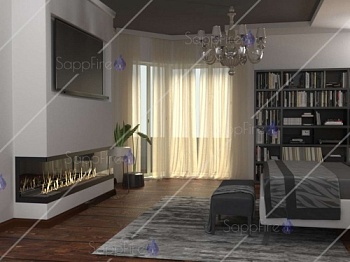 Встраиваемый торцевой очаг 600 SappFire