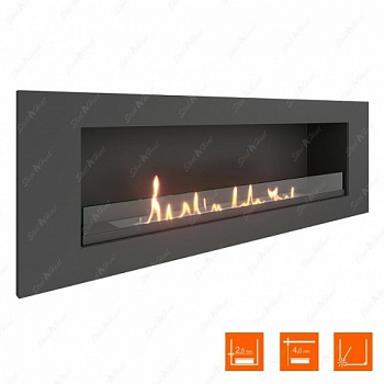 Биокамин SteelHeat LONG 1200 стекло