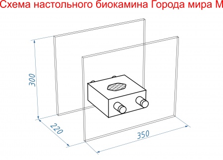 Настольный биокамин Lux Fire "София" M по цене 16 940 руб.