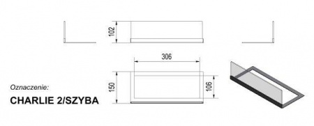 Стекло декоративное для биокамина CHARLIE 2 Стекло декоративное для биокамина CHARLIE 2 по цене €86
