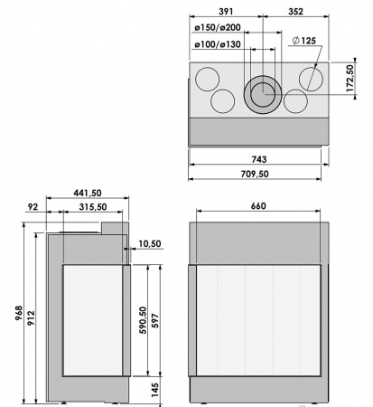 Газовый камин BellFires Corner Bell Topsham Газовый камин BellFires Corner Bell Topsham
