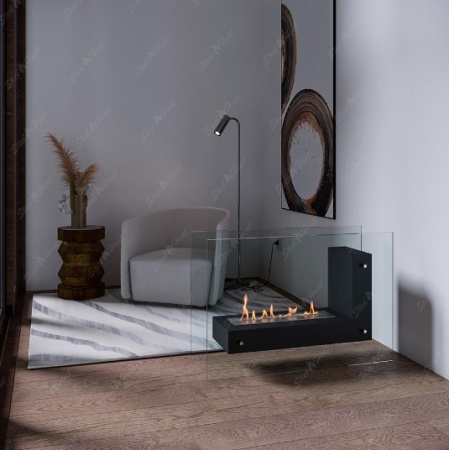 Биокамин напольный SteelHeat TETRISE 900 черный по цене 37 800 руб.