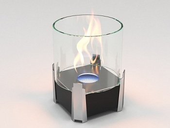Настольный биокамин Lux Fire "Рондо" S Чёрный